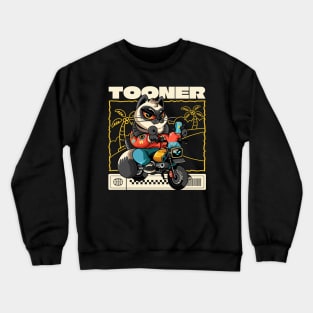 Cat Biker Crewneck Sweatshirt